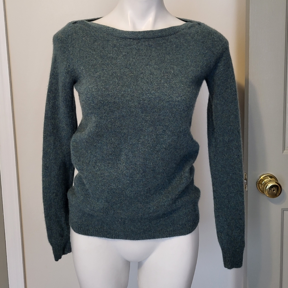 COPY - TAHARI Pure Luxe 100% Cashmere Sweater Turquoise/Teal(Small)